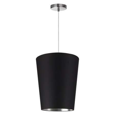 Dainolite 1Lt Paisley Pendant Blk/Sv, Small Polished Chrome PAI-S-697